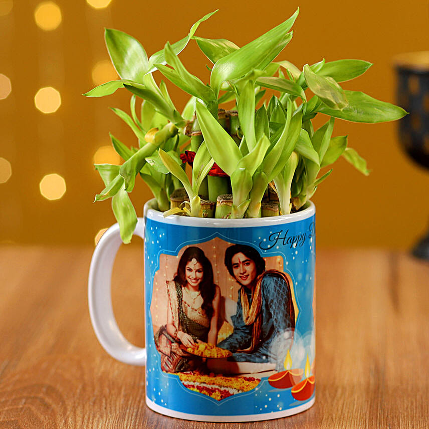 Online Personlised Bamboo Plant Mug