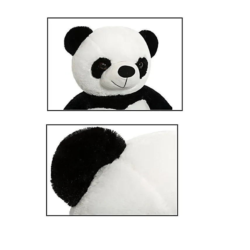Ultra Soft 3 Ft Panda Teddy Black  White