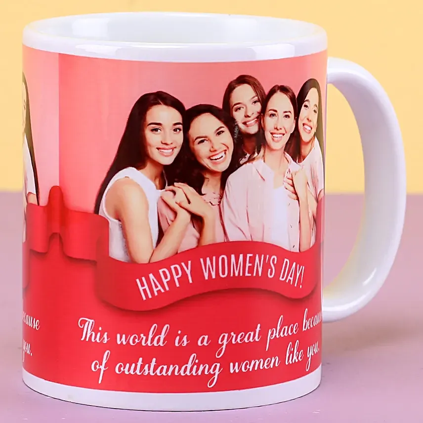 printed womens day message mug online