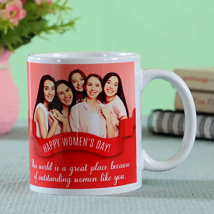 printed womens day message mug online