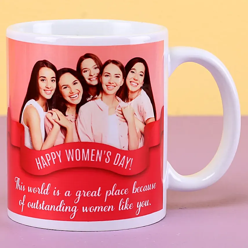 printed womens day message mug online