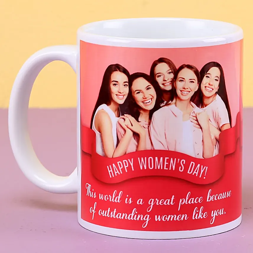 printed womens day message mug online