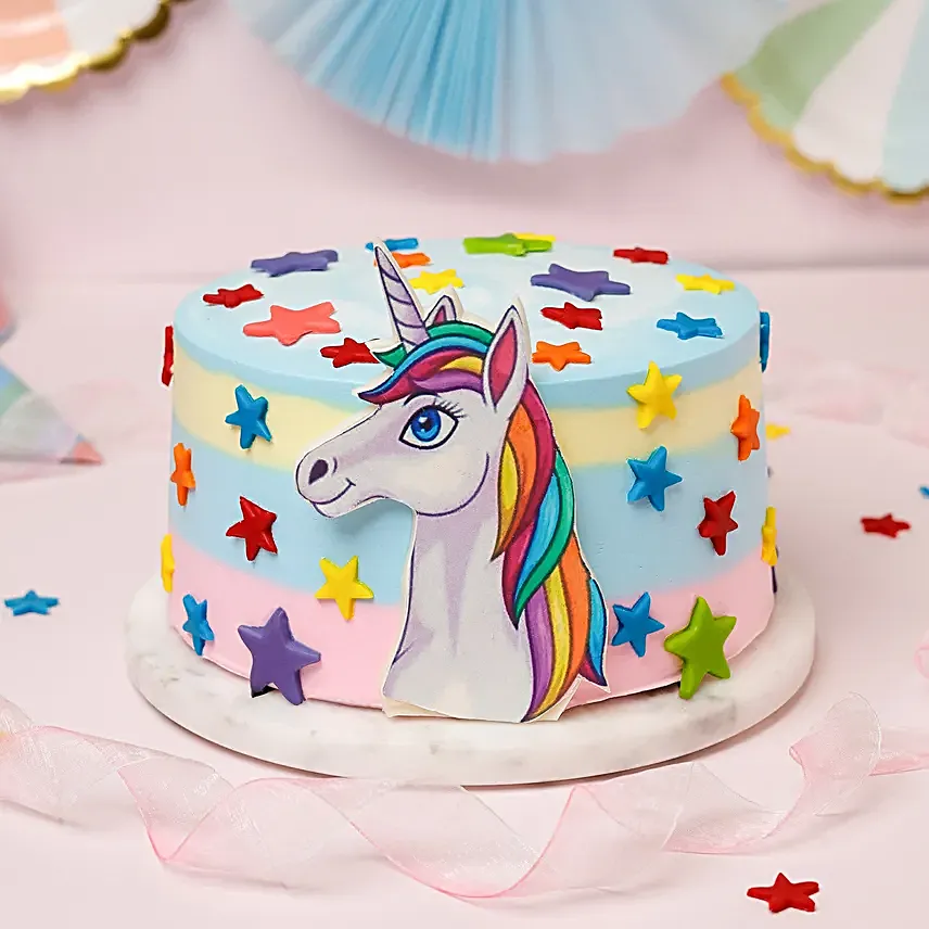 Unicorn Theme Truffle Cake-1 Kg