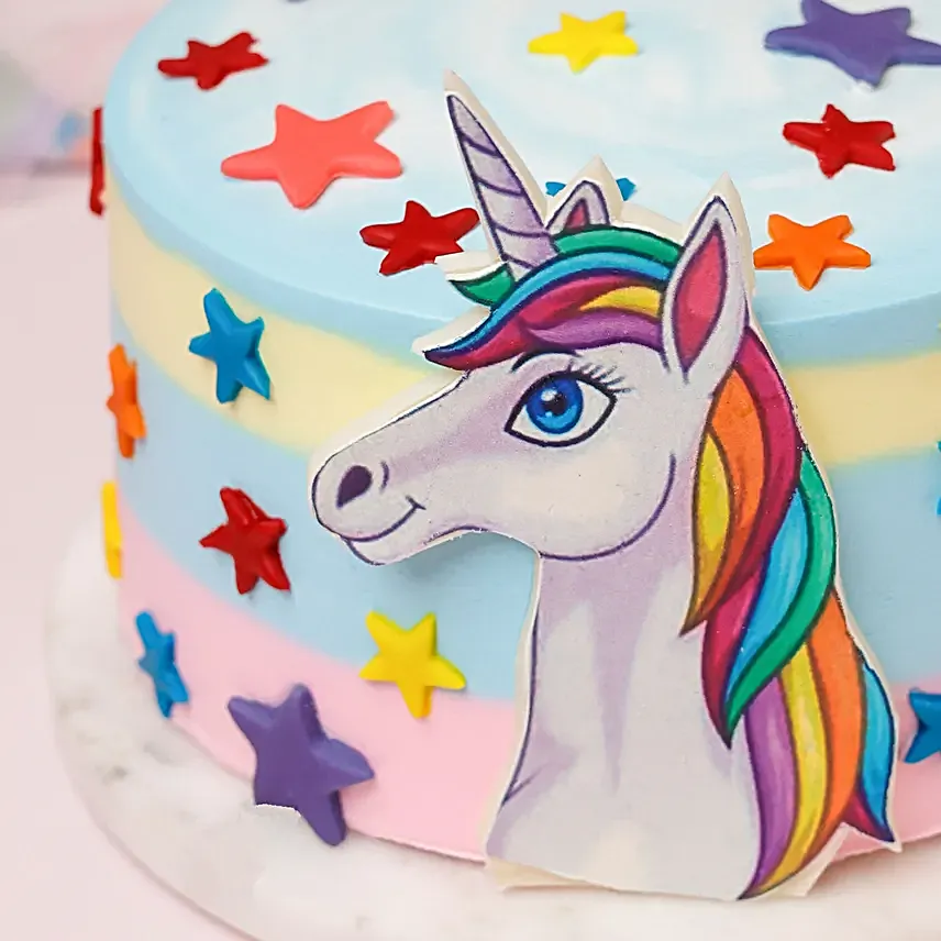 Unicorn Theme Truffle Cake-1 Kg