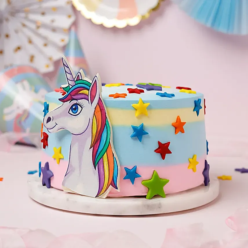 Unicorn Theme Truffle Cake-1 Kg