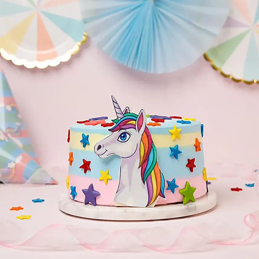 Unicorn Theme Truffle Cake-1 Kg