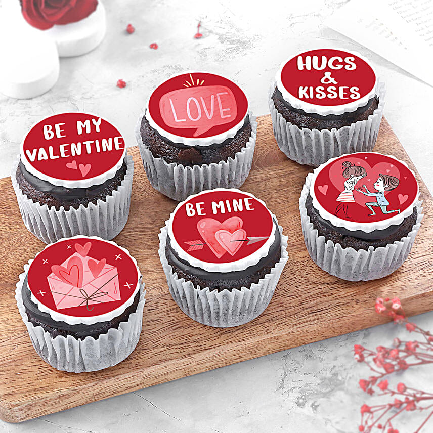 Valentine Special Chocolate Cupcakes 6Pcs