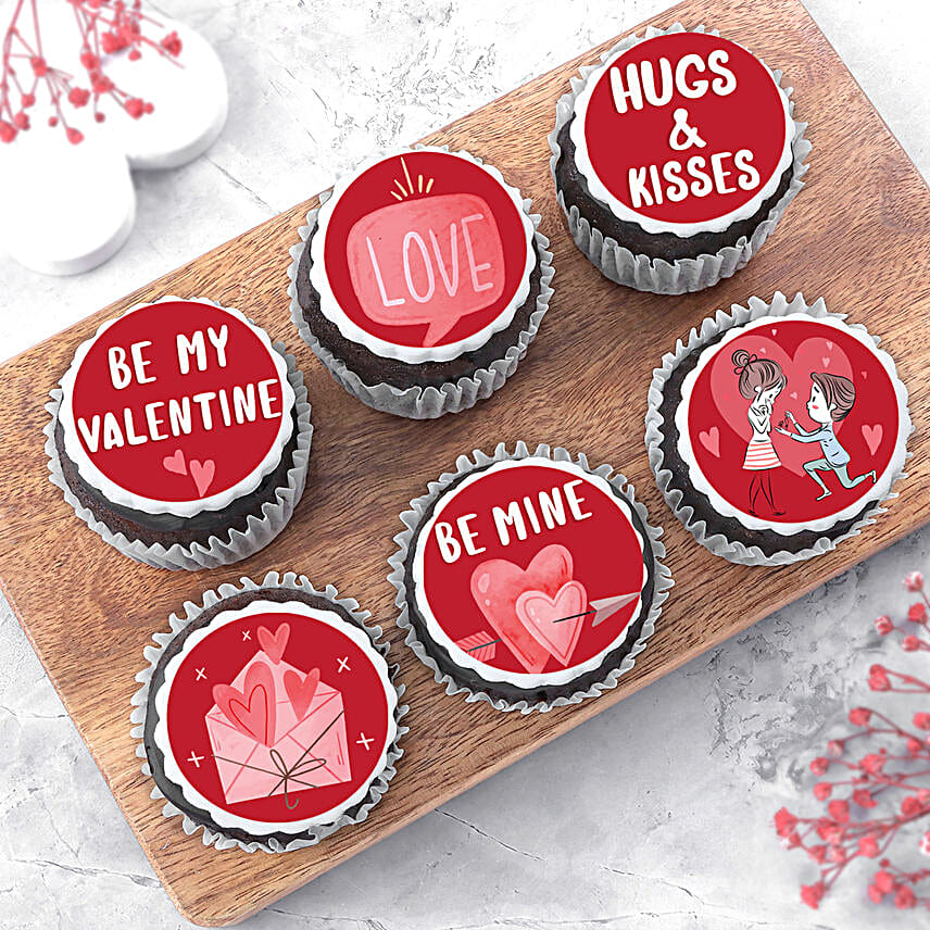 Valentine Special Chocolate Cupcakes 6Pcs