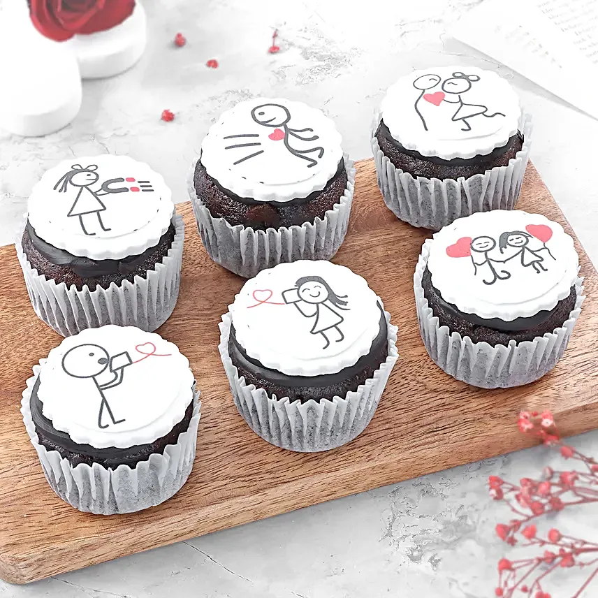 Valentine Special Cupcake Set of 6