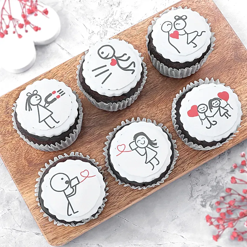 Valentine Special Cupcake Set of 6