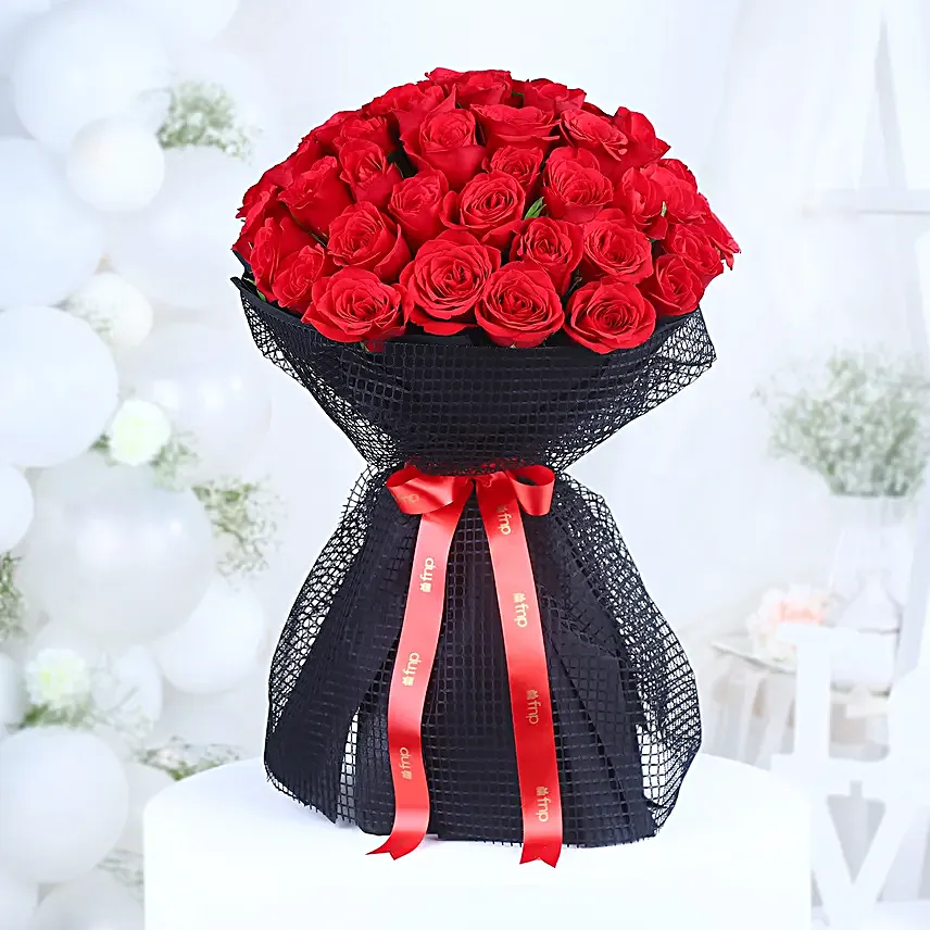 Valentine Velvety Red Rose Bouquet