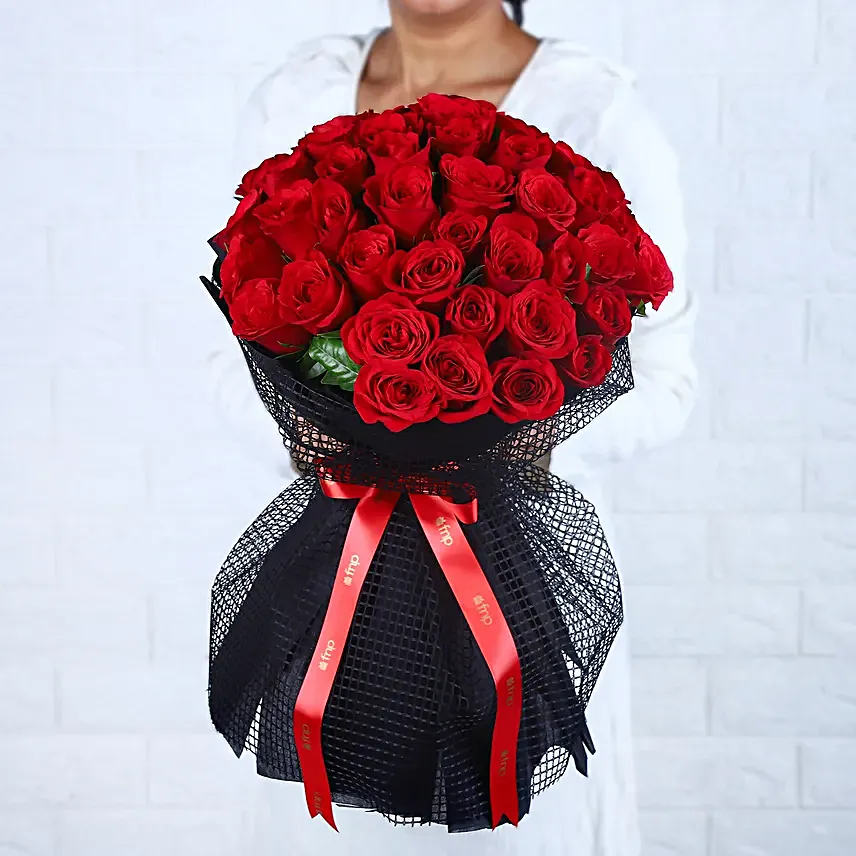 Valentine Velvety Red Rose Bouquet