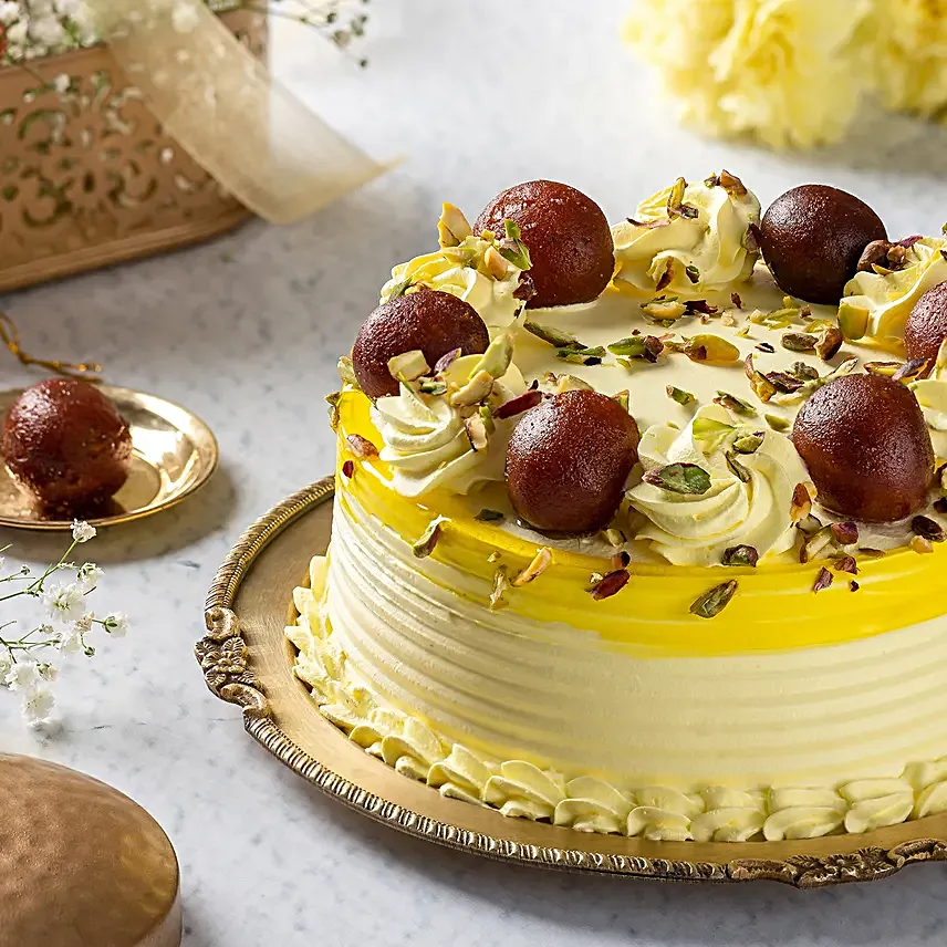Gulab-Jamun Cake