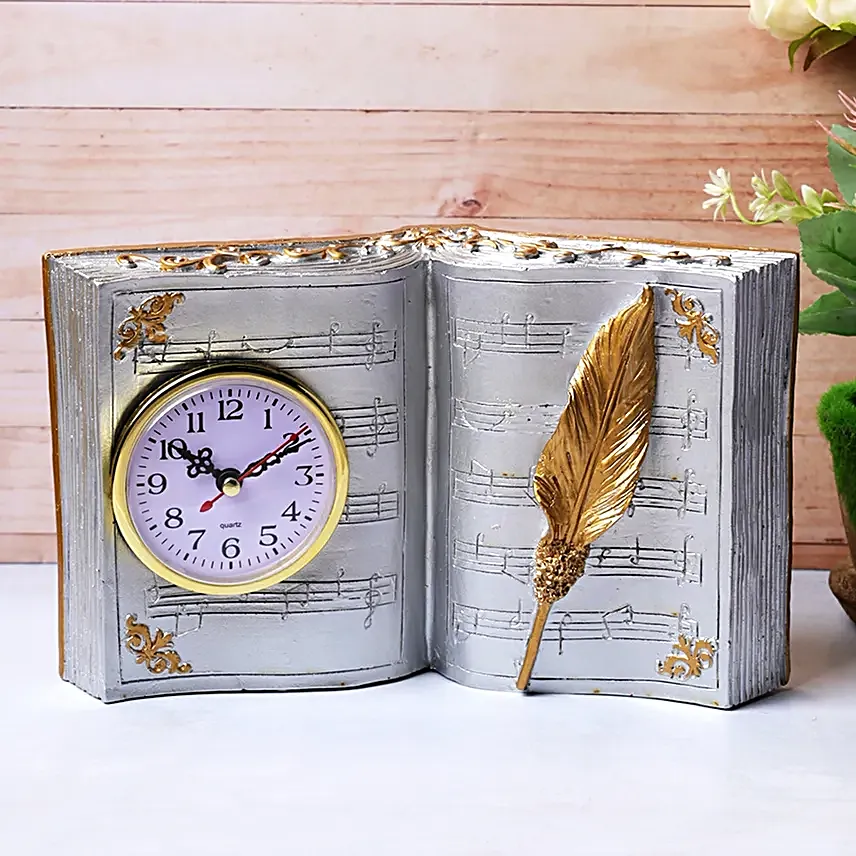 Victorian Book Style Tabletop Clock