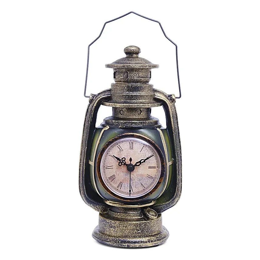 Vintage Lantern Tabletop Clock