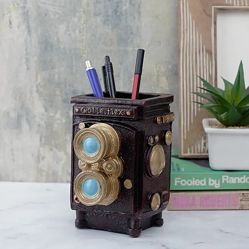 Vintage Lens Desk Organiser