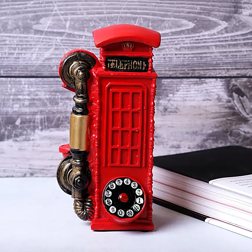 Vintage Phonebooth Accent Red