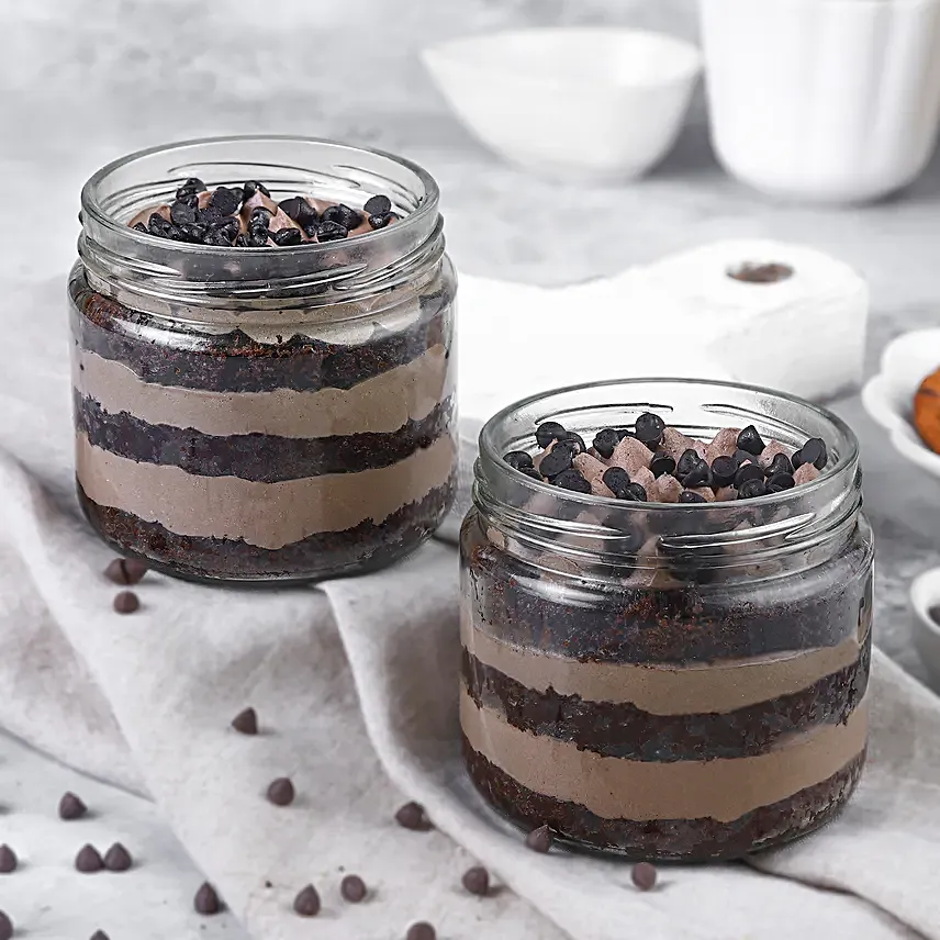 Vivacious Chocolate Jar Cake Set of 2