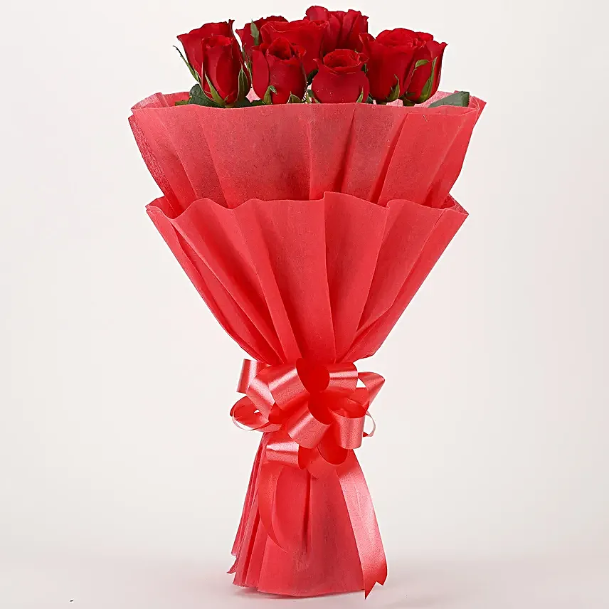 Vivid - 10 Red Roses Bouquet