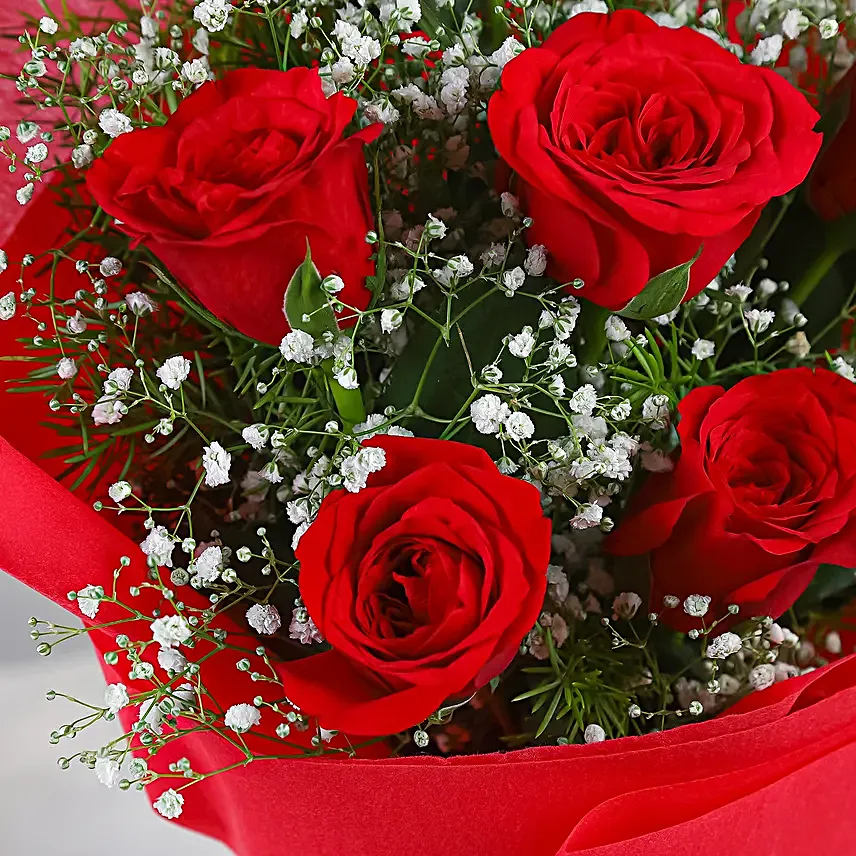 Vivid Love 6 Red Roses Bouquets