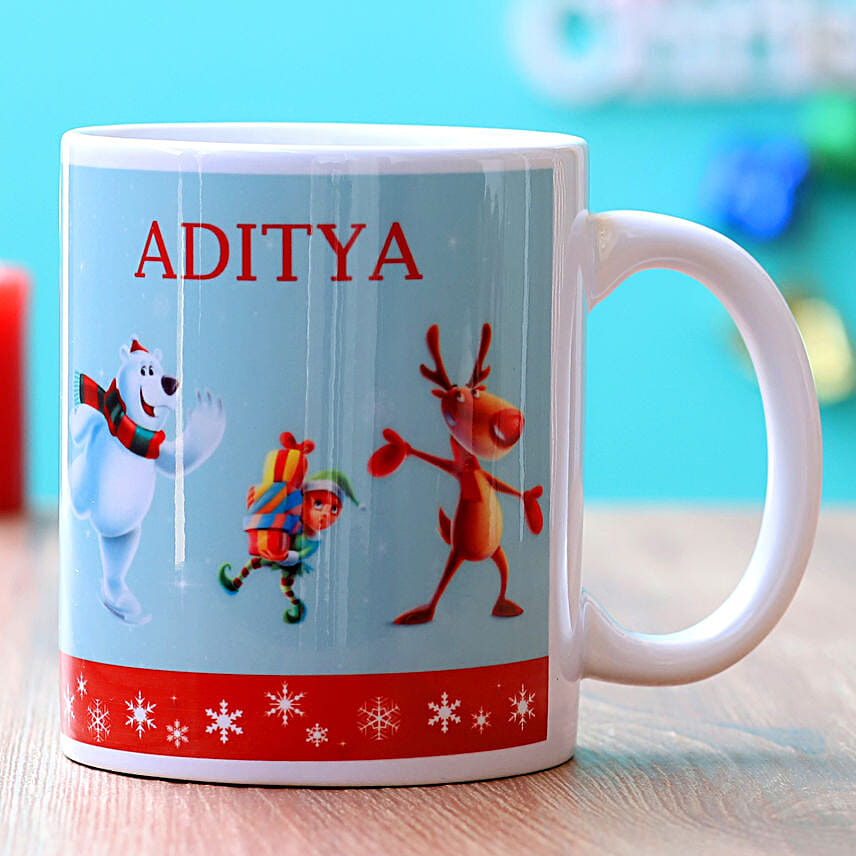 Warm Yuletide Personalised Mug Hand Delivery