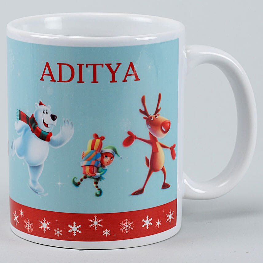 Warm Yuletide Personalised Mug Hand Delivery