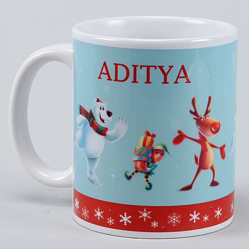 Warm Yuletide Personalised Mug Hand Delivery