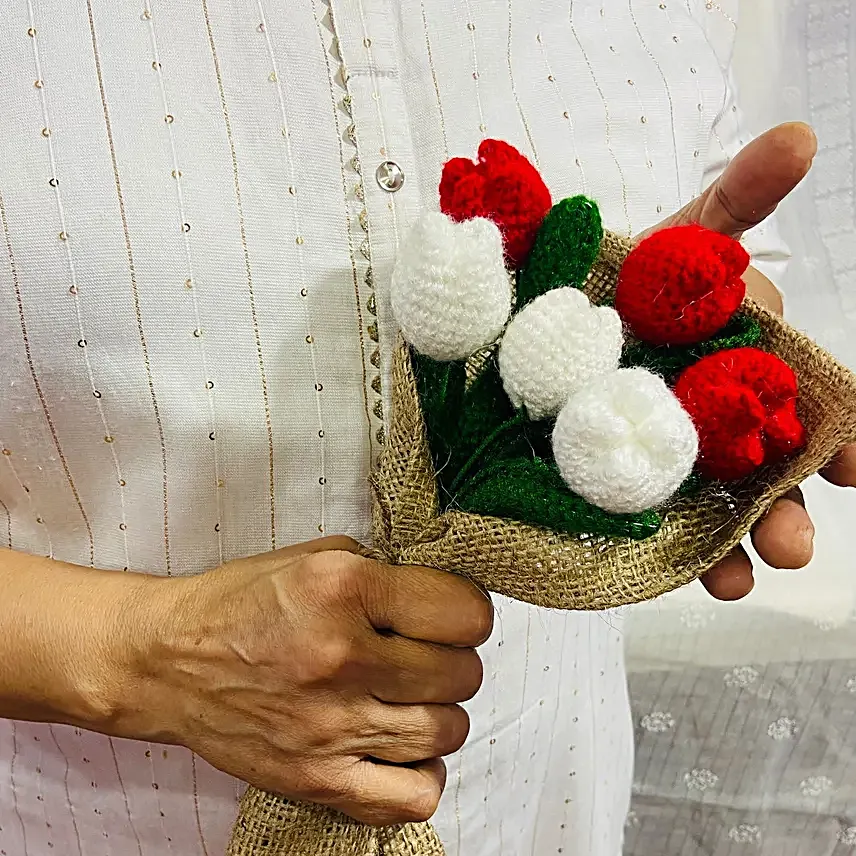 Whimsical Tulip Crochet Bouquet