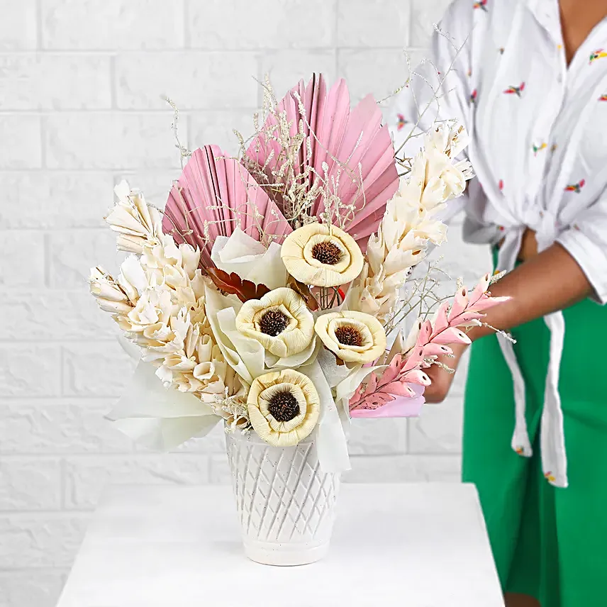 Whispers of Autumn Dry Flower Arrangement