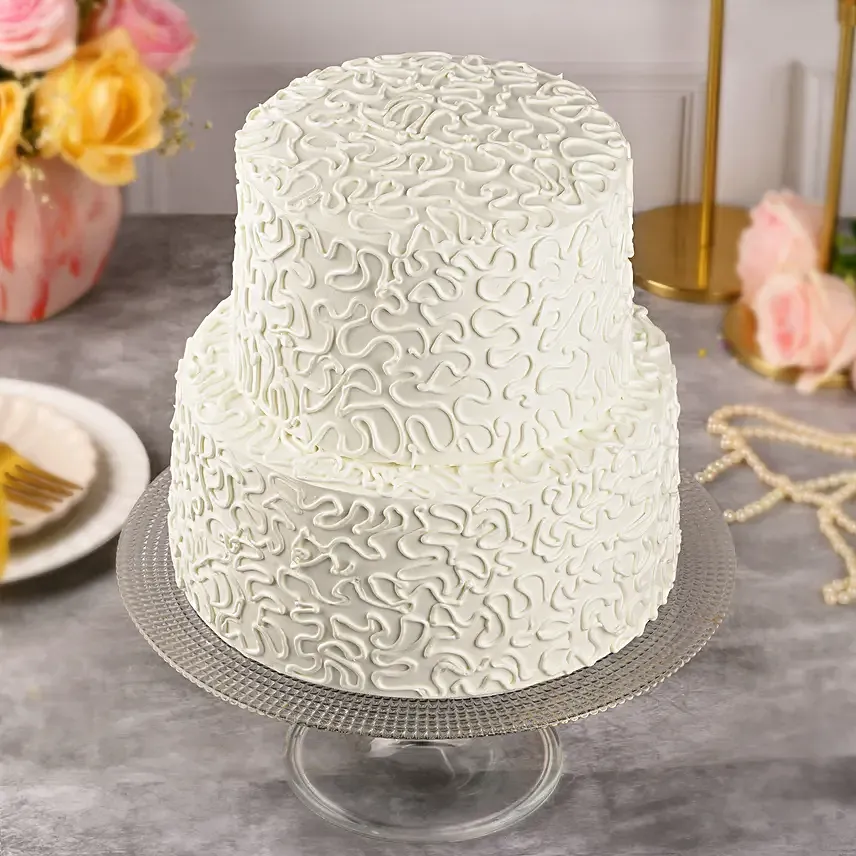 White Chocolate Fantasy Wedding Cake 2 Kg
