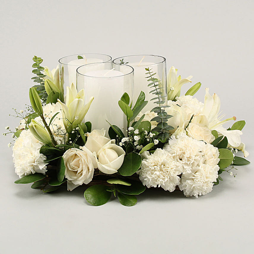 gorgeous flower in wooden tray