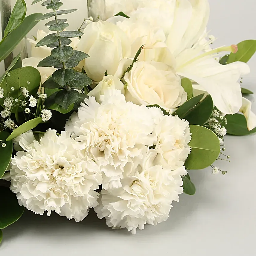 gorgeous flower in wooden tray
