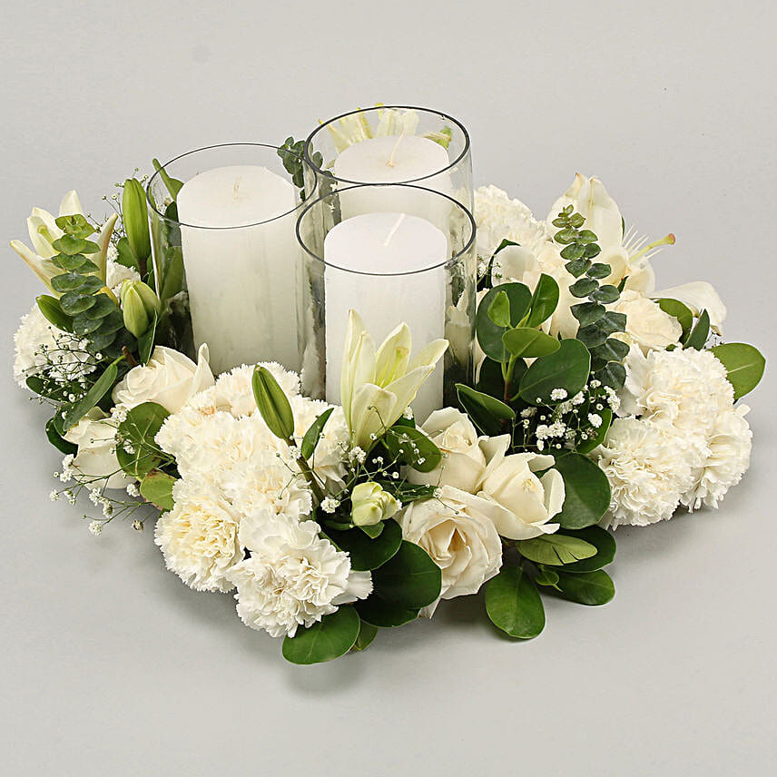 gorgeous flower in wooden tray