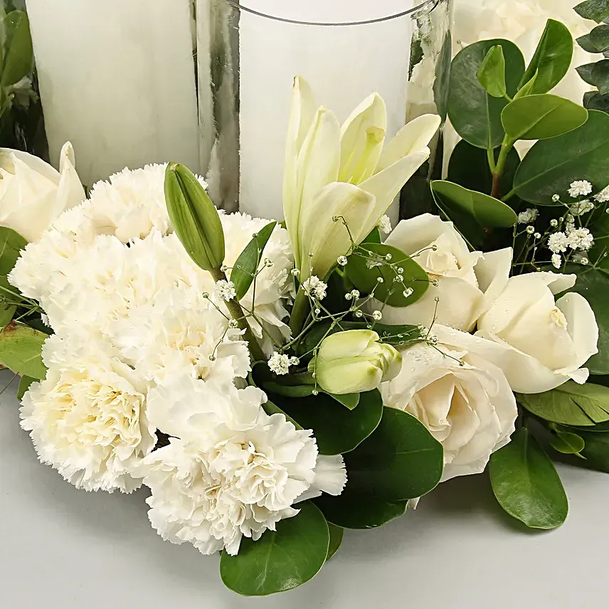 gorgeous flower in wooden tray