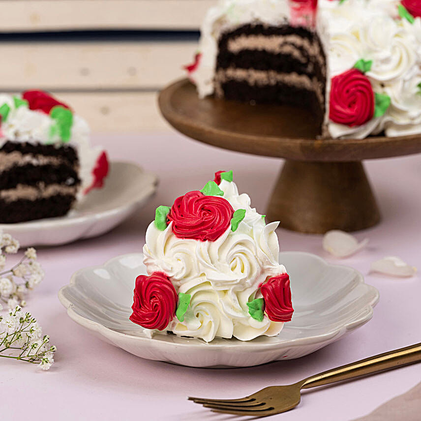floral theme cake for vday
