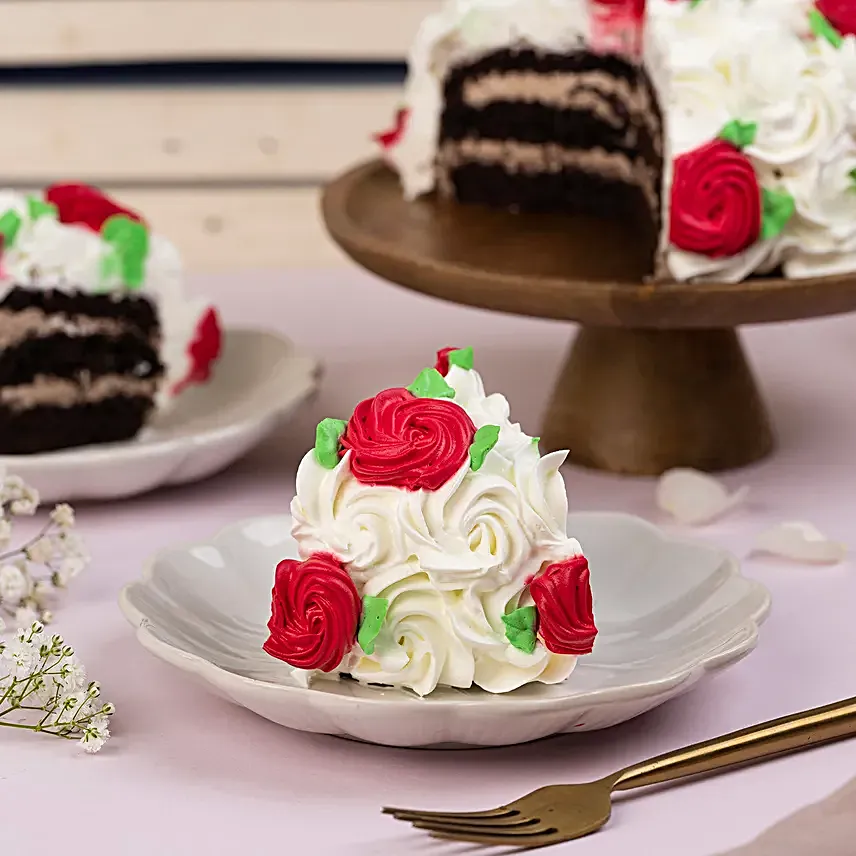 floral theme cake for vday