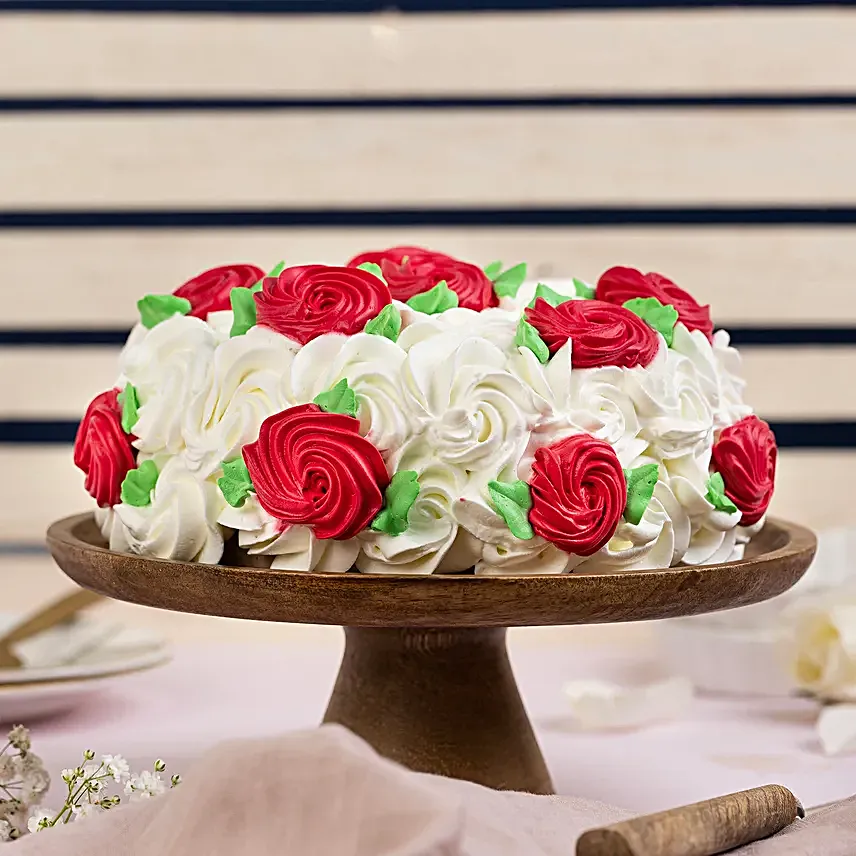 floral theme cake for vday