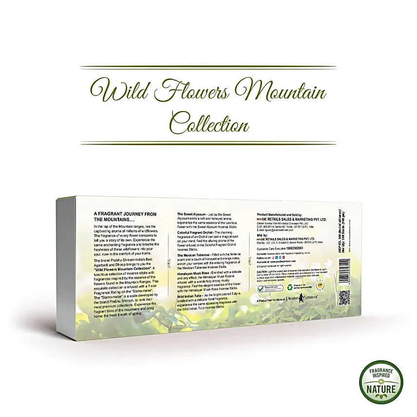 Wild Flower Mountain Premium Incense Sticks Box