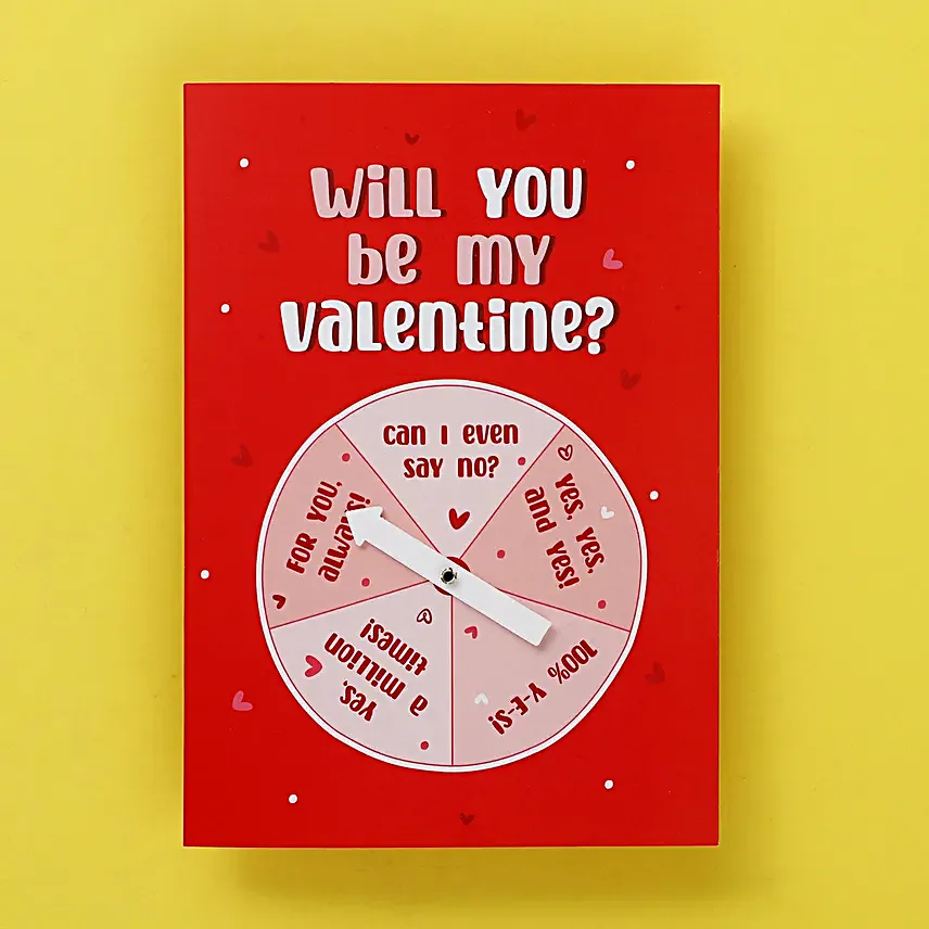 Will You Be My Valentine Spinwheel Card