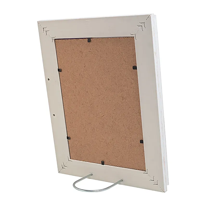 Wooden White Table Top Photo Frame