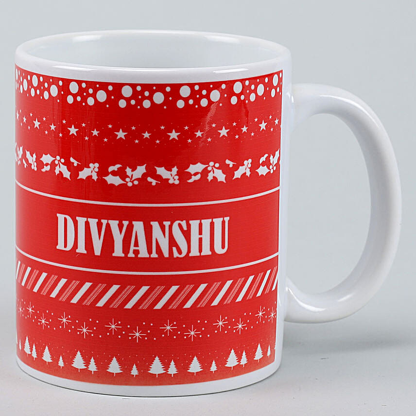 christmas theme mug with chocolates for him