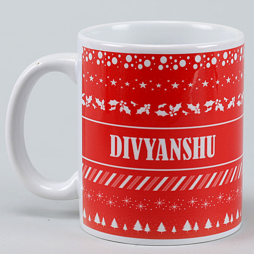 christmas theme mug with chocolates for him