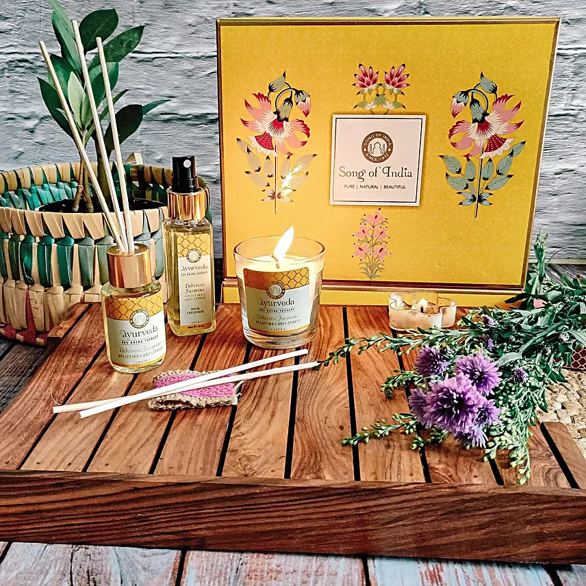 Yellow Ayurveda Reed Diffuser Kit