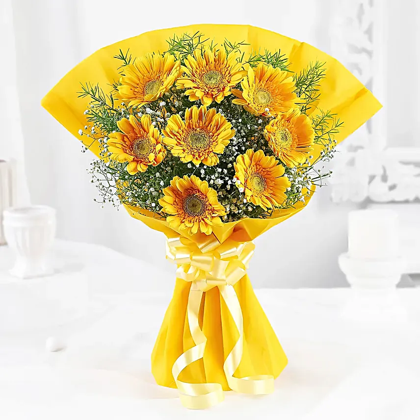 Yellow Mystique Gerbera Blossoms