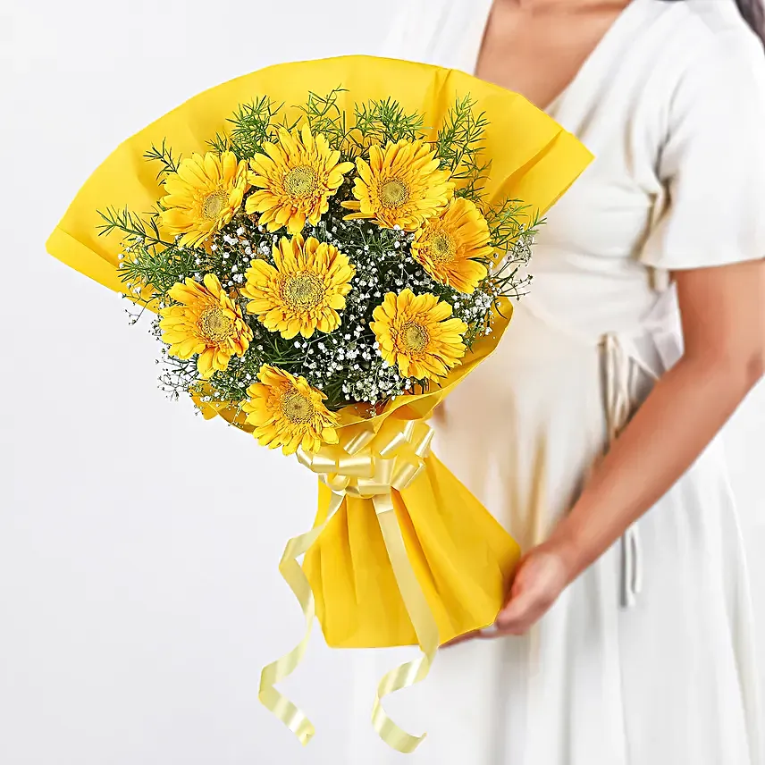 Yellow Mystique Gerbera Blossoms