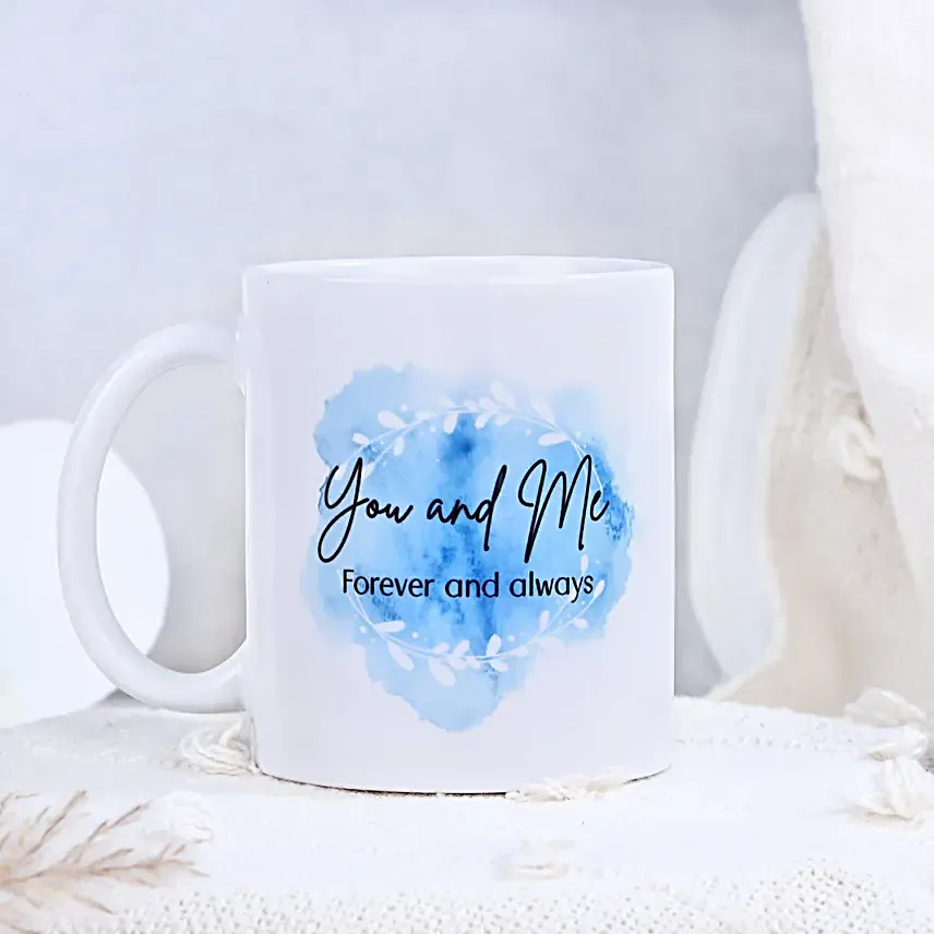 You and me forever personalised mug set