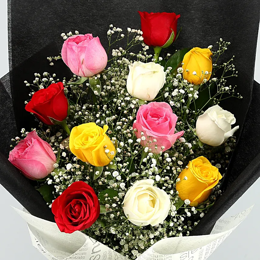 Young Love Colourful Bouquet Black Forest Cake