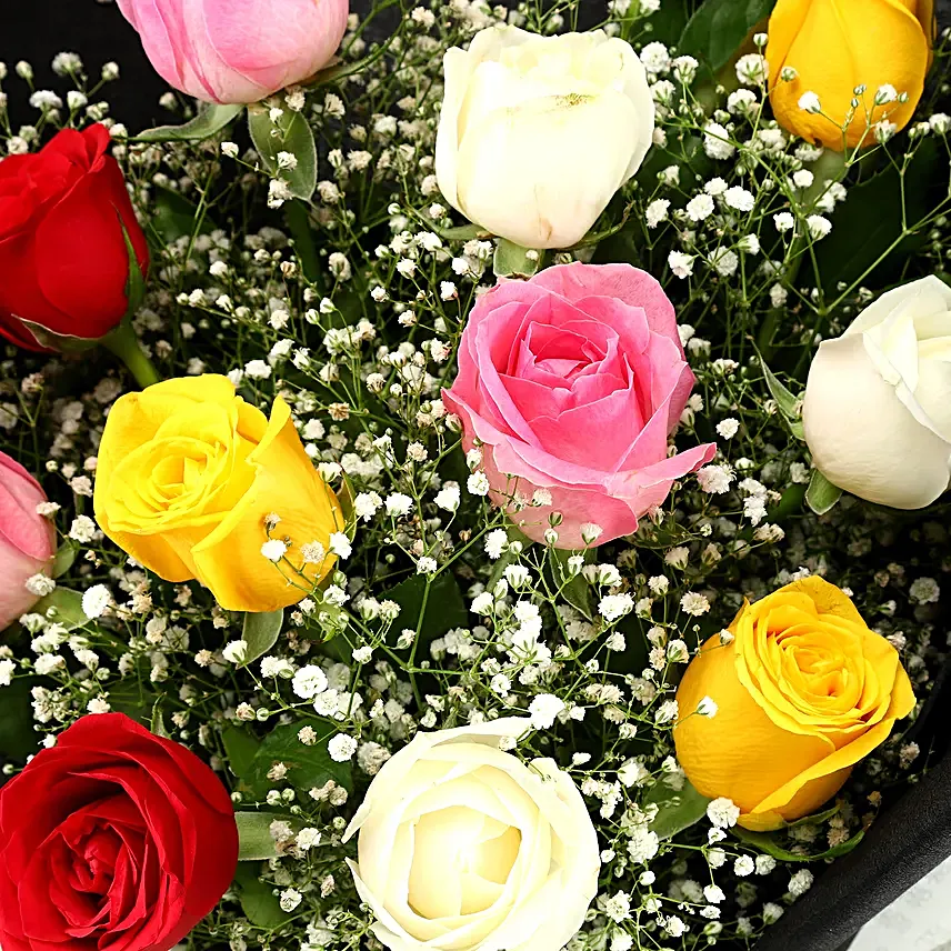Young Love Colourful Bouquet Black Forest Cake