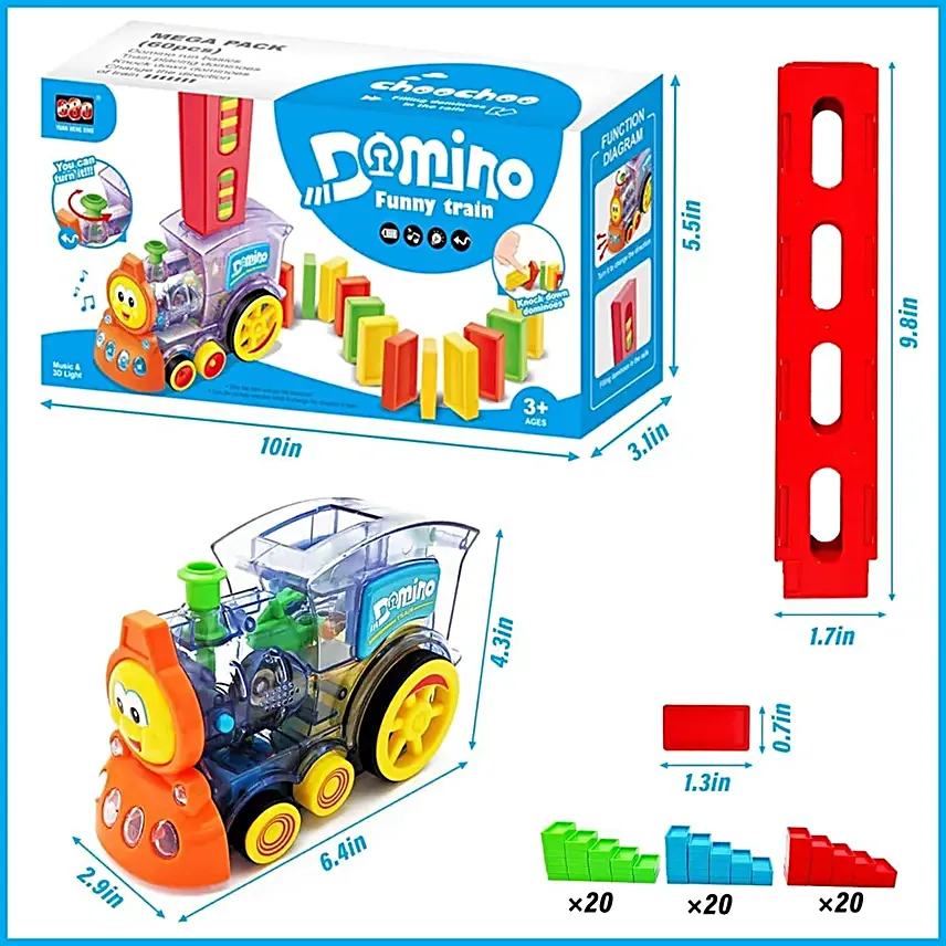 Zyamalox Domino Train Toy Set