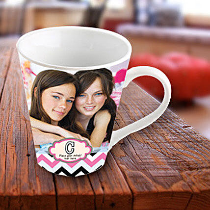 Picture Perfect Personalized Mug-Photograph and initials printed on personalized mug